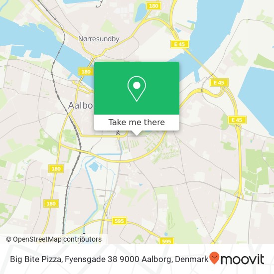 Big Bite Pizza, Fyensgade 38 9000 Aalborg map