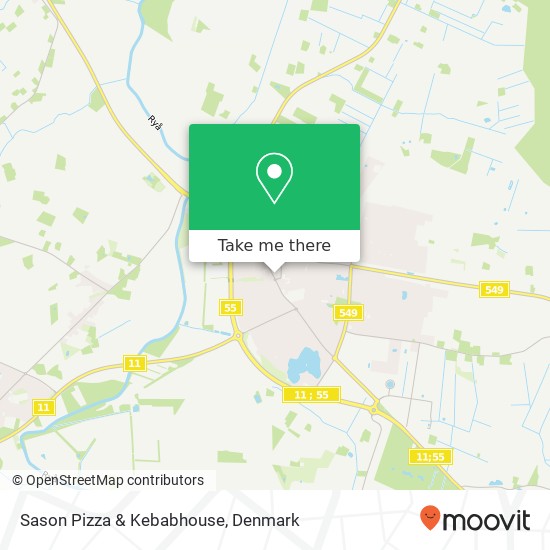 Sason Pizza & Kebabhouse, Torvet 3 9440 Aabybro map