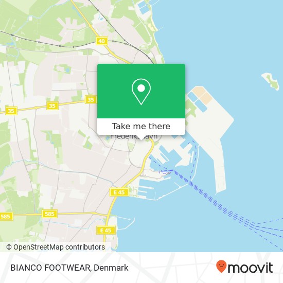 BIANCO FOOTWEAR, Danmarksgade 58 9900 Frederikshavn map