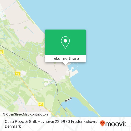 Casa Pizza & Grill, Havnevej 22 9970 Frederikshavn map