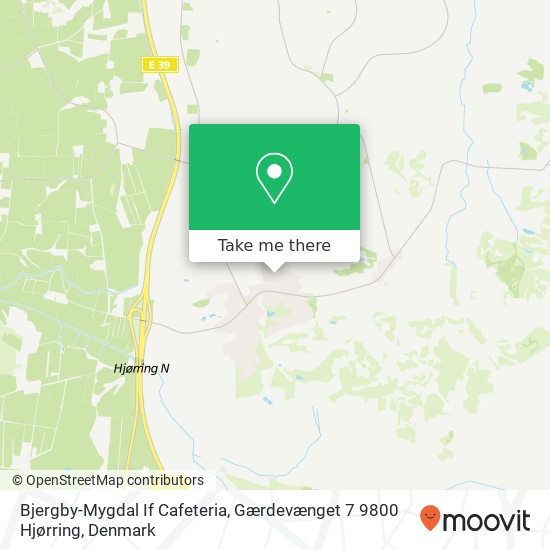 Bjergby-Mygdal If Cafeteria, Gærdevænget 7 9800 Hjørring map