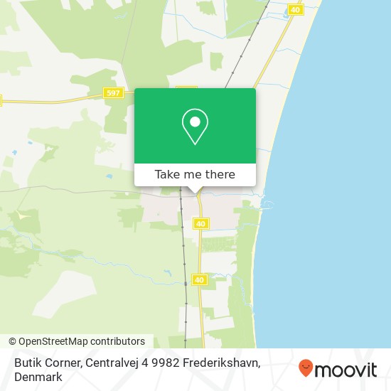 Butik Corner, Centralvej 4 9982 Frederikshavn map