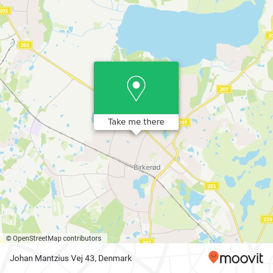 Johan Mantzius Vej 43 map