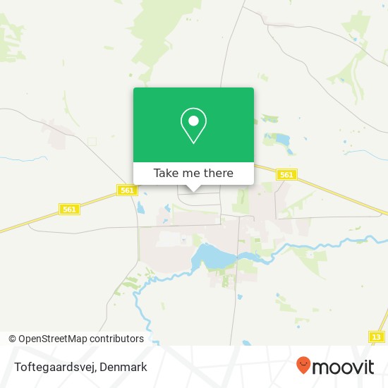 Toftegaardsvej map