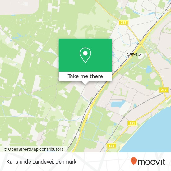 Karlslunde Landevej map