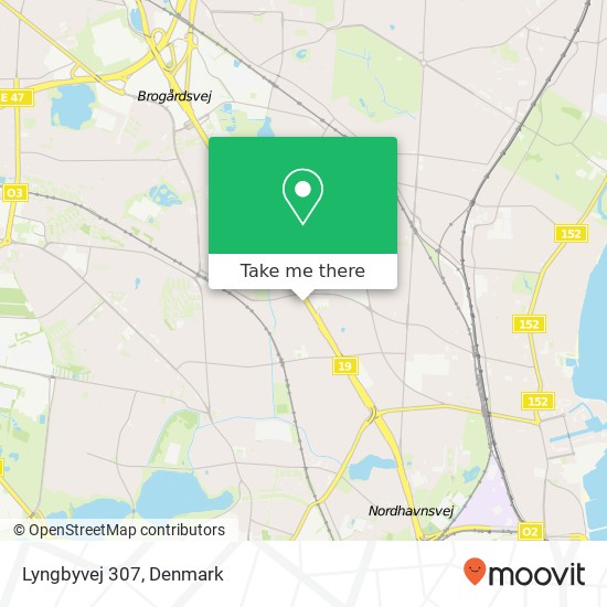 Lyngbyvej 307 map