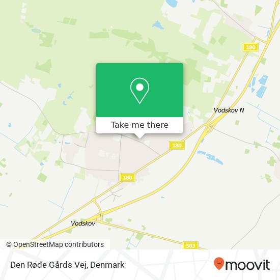 Den Røde Gårds Vej map