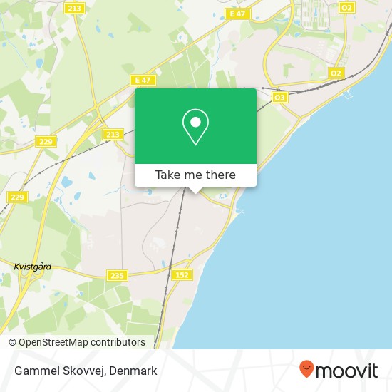 Gammel Skovvej map