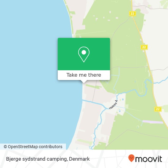 Bjerge sydstrand camping map
