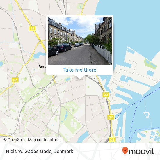 Niels W. Gades Gade map