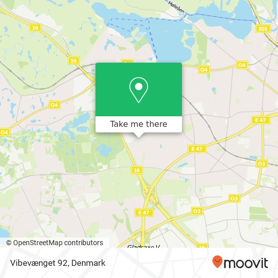 Vibevænget 92 map