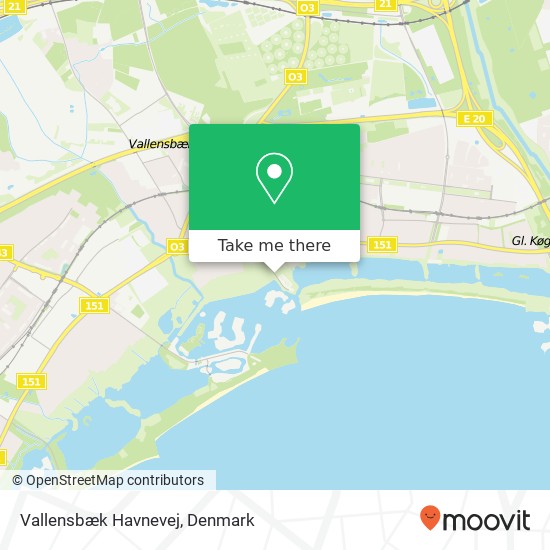 Vallensbæk Havnevej map