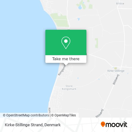 Kirke-Stillinge Strand map