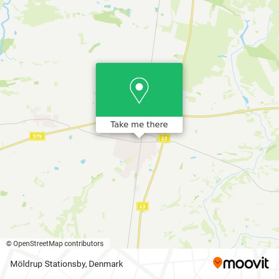 Möldrup Stationsby map