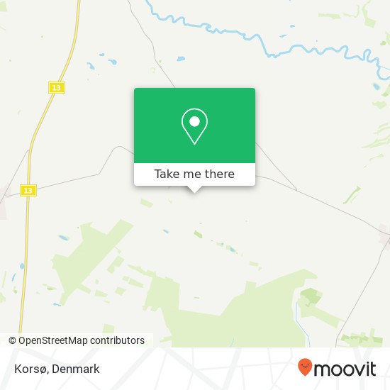 Korsø map