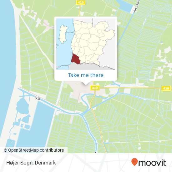 Højer Sogn map