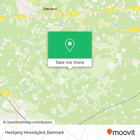 Hesbjerg Hovedgård map