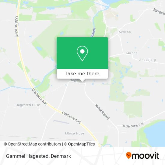 Gammel Hagested map