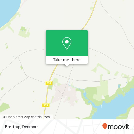 Brøttrup map