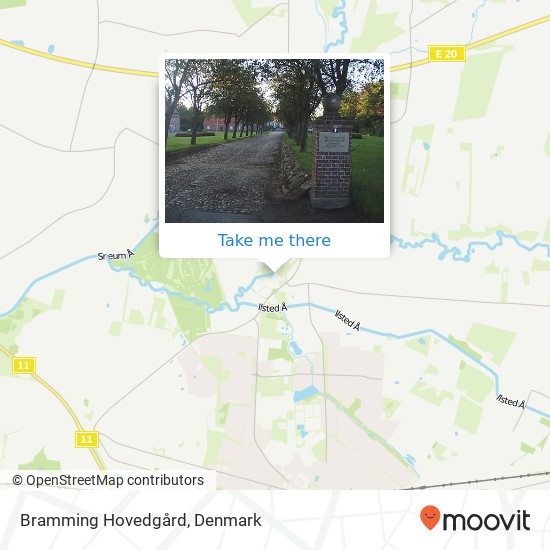 Bramming Hovedgård map