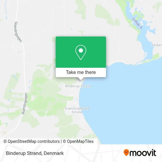 Binderup Strand map
