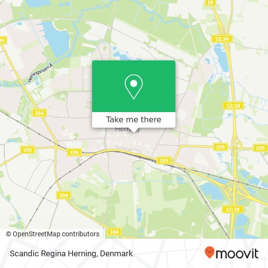 Scandic Regina Herning map