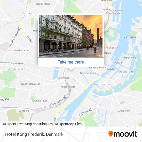 Hotel Kong Frederik map