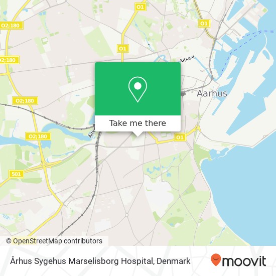 Århus Sygehus Marselisborg Hospital map