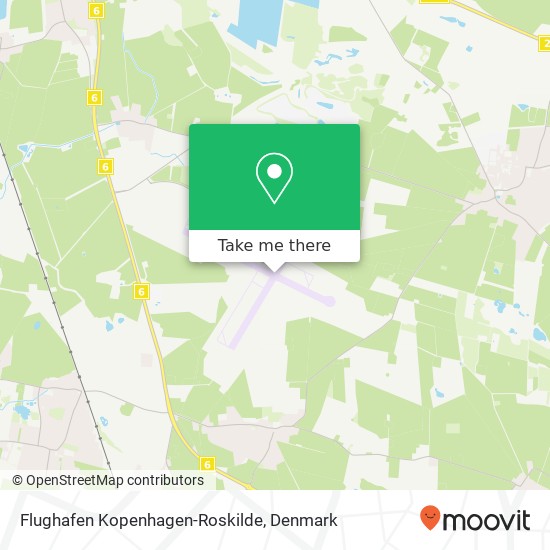 Flughafen Kopenhagen-Roskilde map