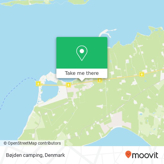 Bøjden camping map