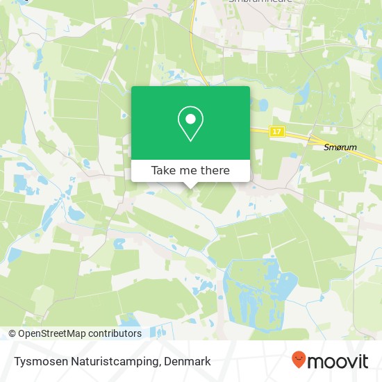 Tysmosen Naturistcamping map