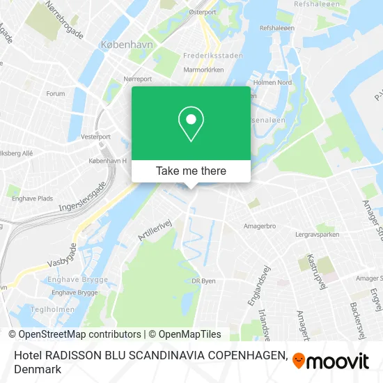 Hotel RADISSON BLU SCANDINAVIA COPENHAGEN map