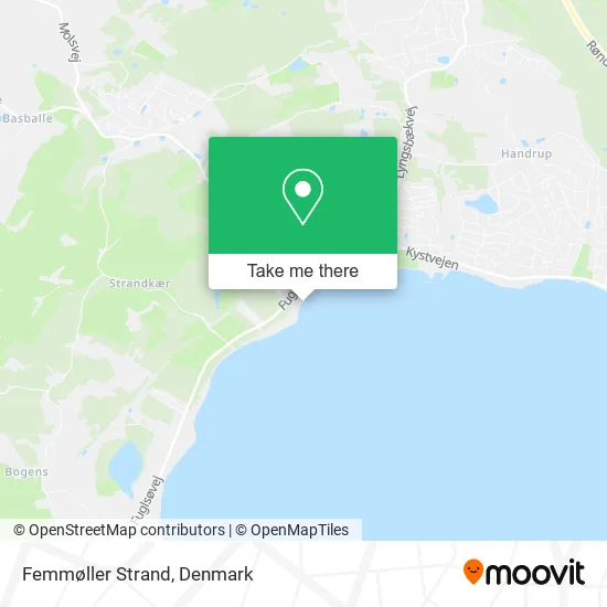 Femmøller Strand map