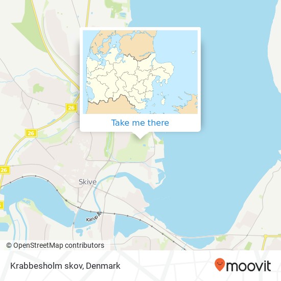 Krabbesholm skov map