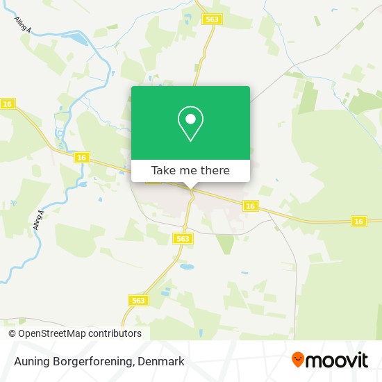 Auning Borgerforening map