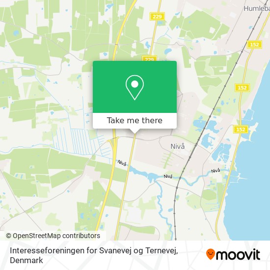 Interesseforeningen for Svanevej og Ternevej map