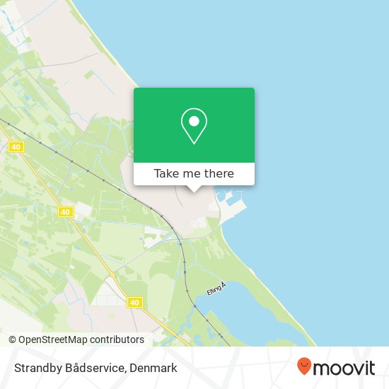Strandby Bådservice map
