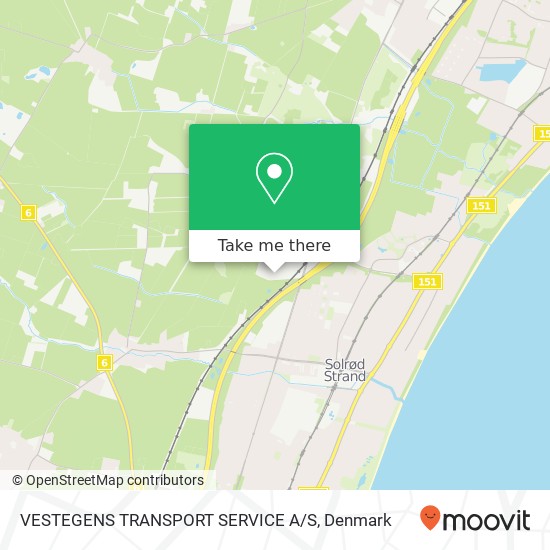 VESTEGENS TRANSPORT SERVICE A / S map