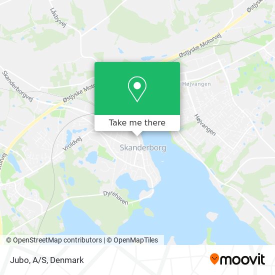 How to get to A/S in Skanderborg by Bus or Train?