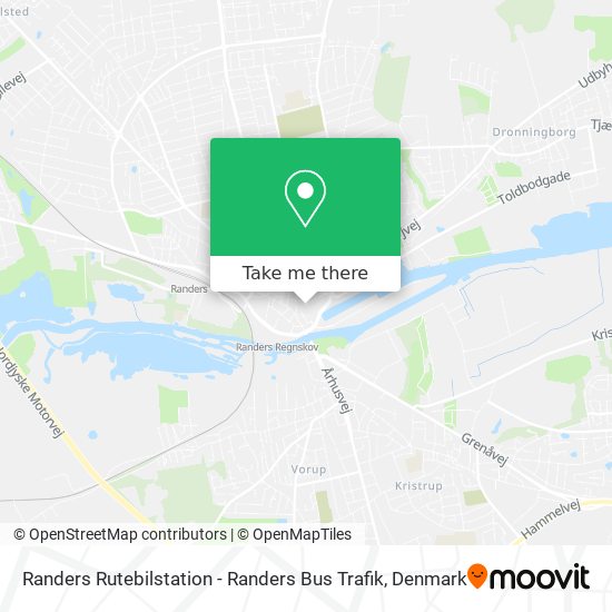 Randers Rutebilstation - Randers Bus Trafik map