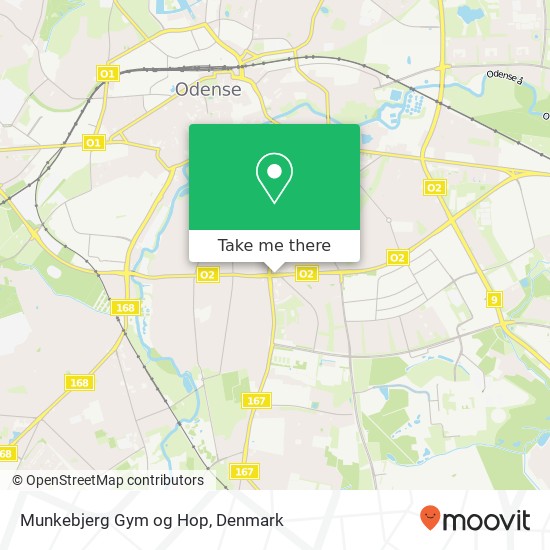 Munkebjerg Gym og Hop map