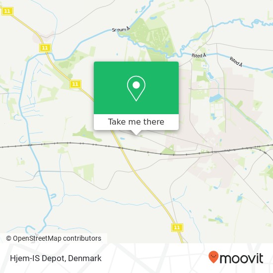Hjem-IS Depot map