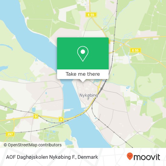 AOF Daghøjskolen Nykøbing F. map