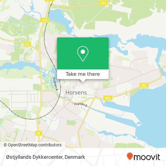 Østjyllands Dykkercenter map