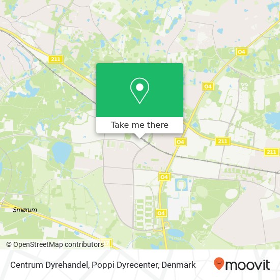 Centrum Dyrehandel, Poppi Dyrecenter map