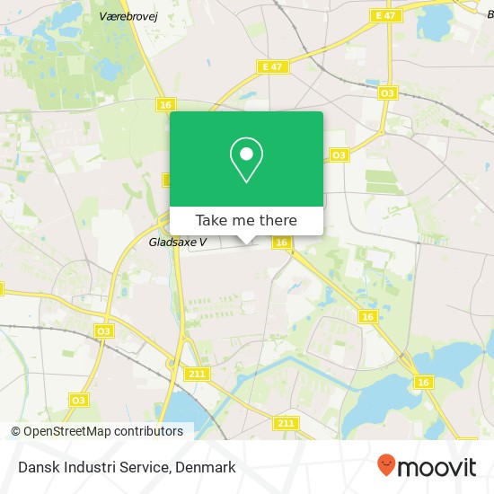Dansk Industri Service map