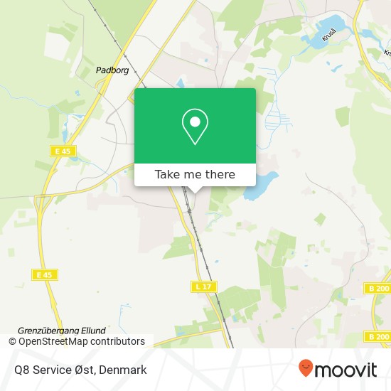 Q8 Service Øst map