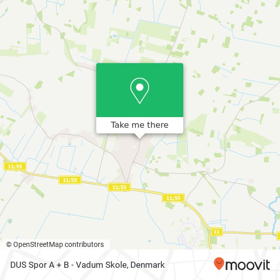 DUS Spor A + B - Vadum Skole map