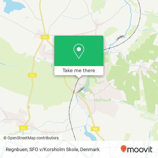 Regnbuen, SFO v/Korsholm Skole map