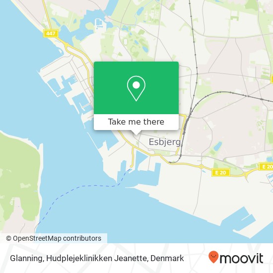 Glanning, Hudplejeklinikken Jeanette map